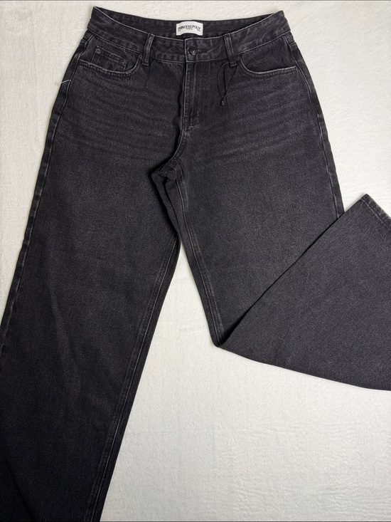 Princess Polly Denim - Princess Polly Women’s Wide-Leg Jeans in Washed Black